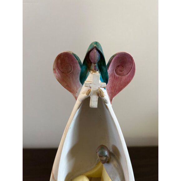 Christain Faith Jesus Mary Joesph Faith Angel Manger Religious Figurine Decor - Picture 3 of 5